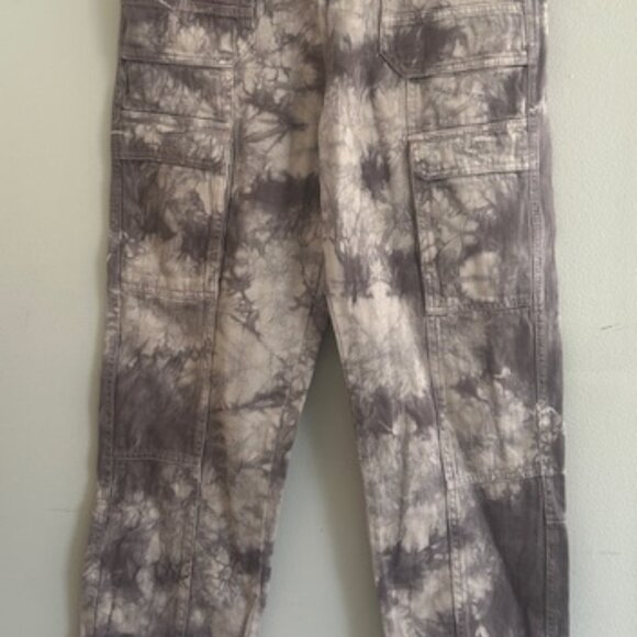 Free People We The Free Tie Dye Madison Lavender Beige Utility Jeans NEW 29 - Picture 9 of 16